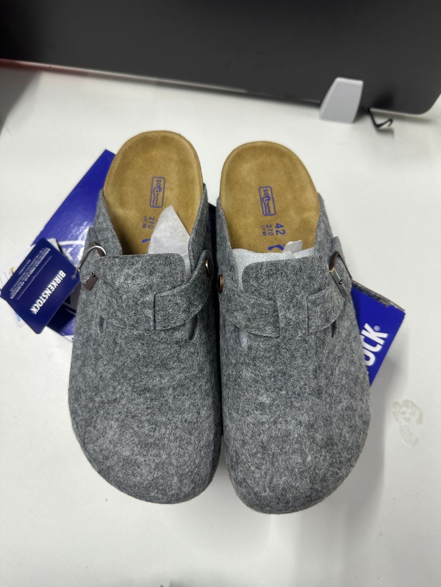 Unisex Leather Slippers with Cork Sole