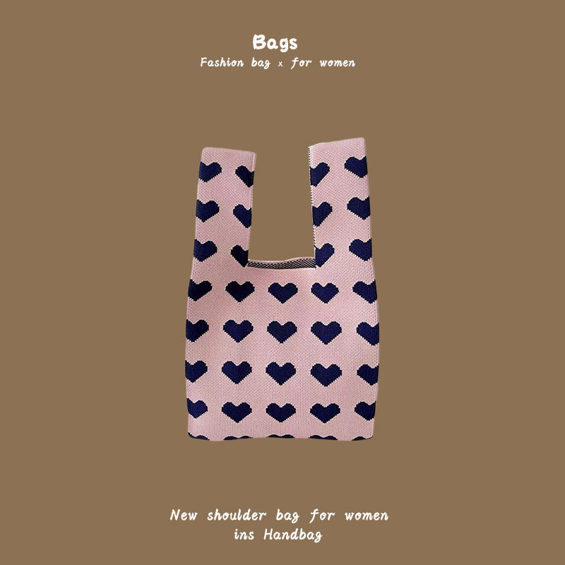 Women's Knitted Wool Bucket Bag
