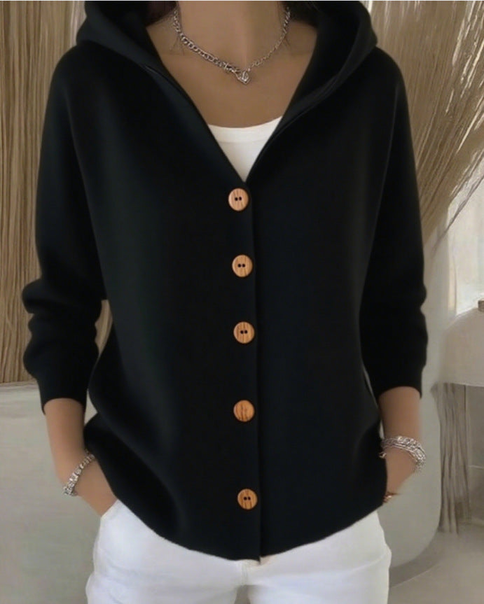 Women's Hooded Knit Cardigan