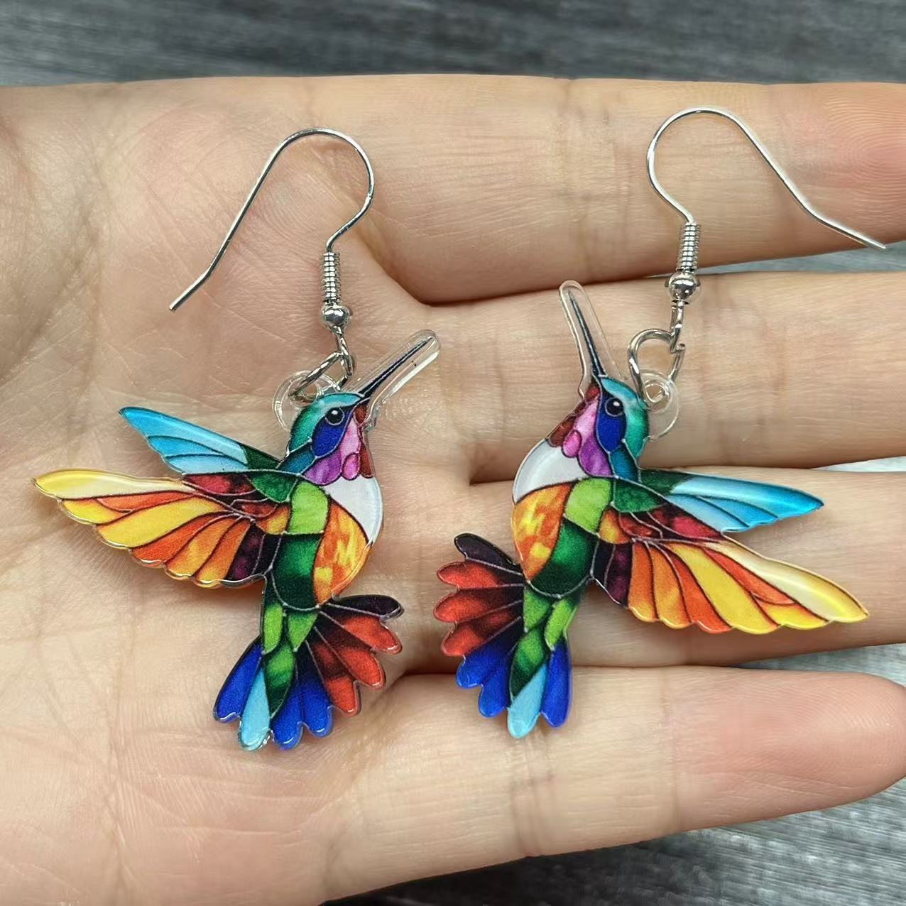 Colorful Bird Earrings