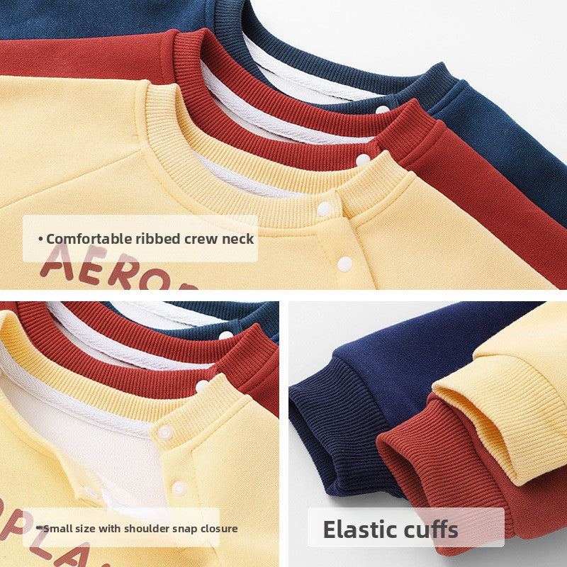 Children's Fleece-Lined Casual Sweatshirt