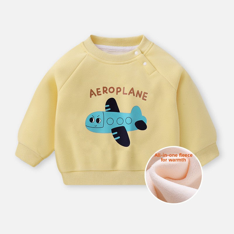 Children's Fleece-Lined Casual Sweatshirt