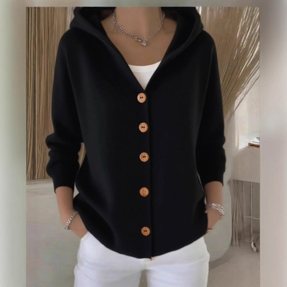 Women's Hooded Knit Cardigan