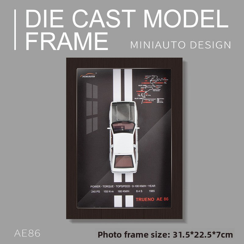 Three-dimensional photo frame hanging picture alloy car model