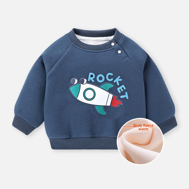 Children's Fleece-Lined Casual Sweatshirt