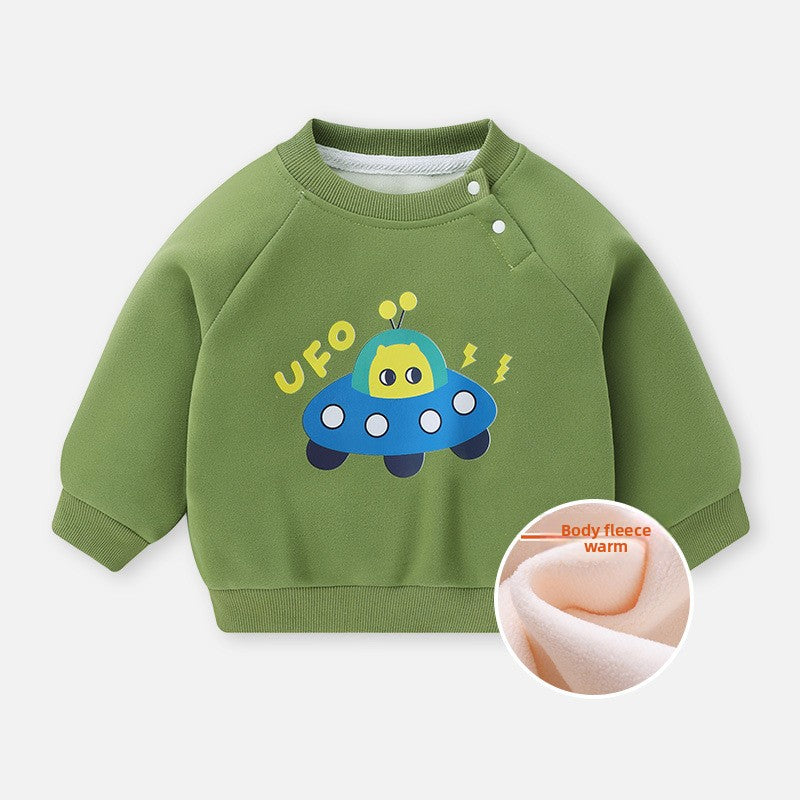 Children's Fleece-Lined Casual Sweatshirt