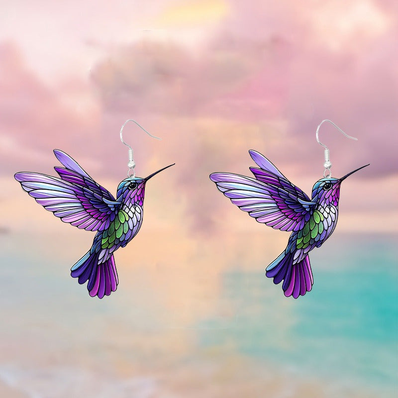 Colorful Bird Earrings