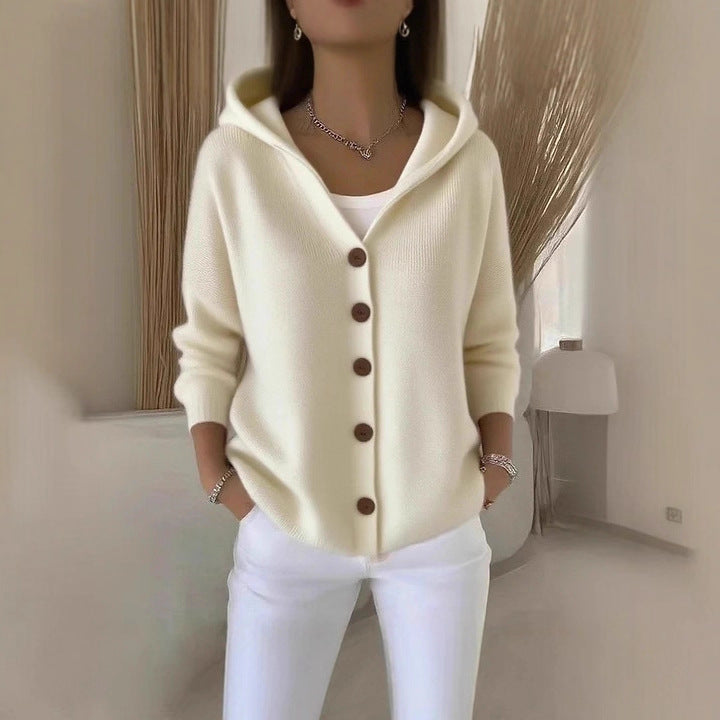 Women's Hooded Knit Cardigan