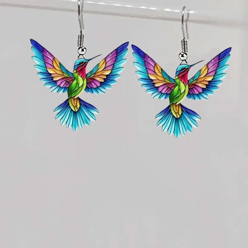 Colorful Bird Earrings