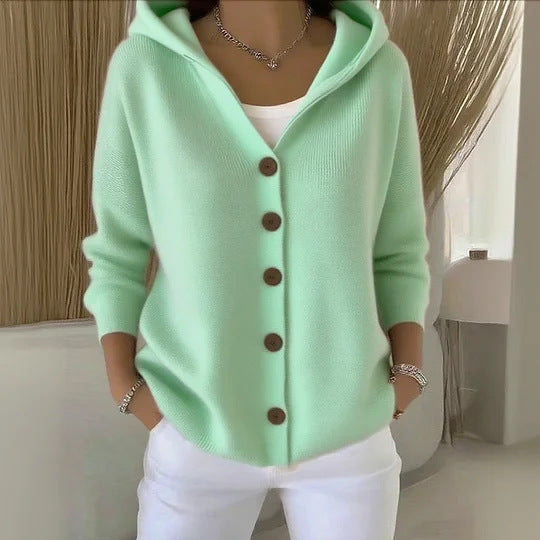 Women's Hooded Knit Cardigan