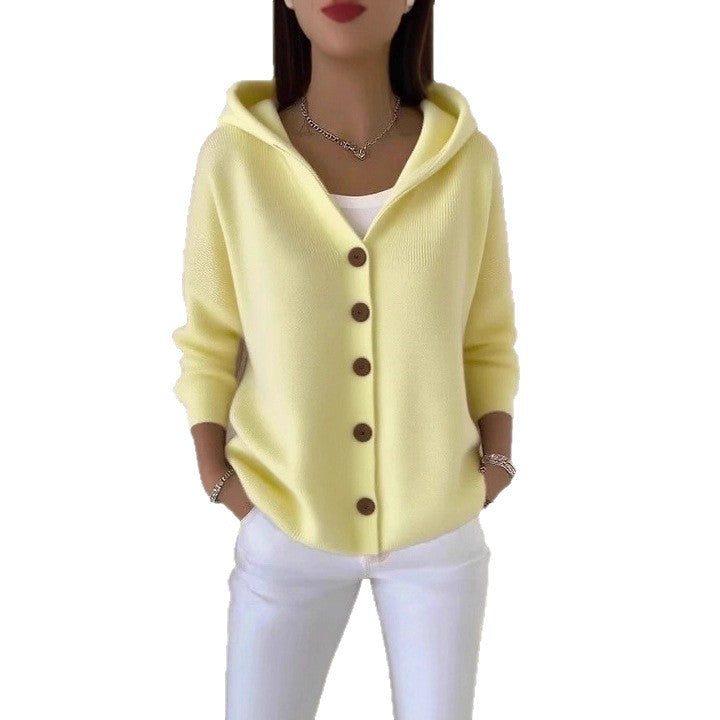 Women's Hooded Knit Cardigan