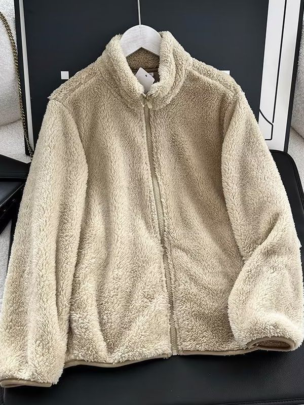 Women's Fleece Zipper Jacket Long Sleeve Casual Coat