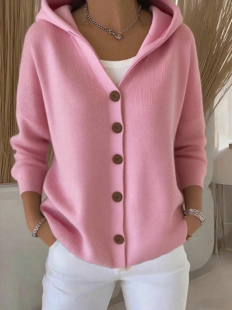 Women's Hooded Knit Cardigan