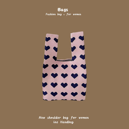 Women's Knitted Wool Bucket Bag