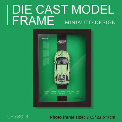 Three-dimensional photo frame hanging picture alloy car model
