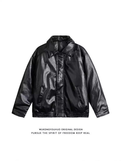 Solid Color Motorcycle Jacket