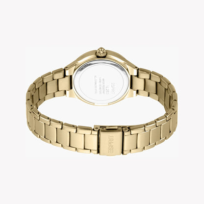 Esprit Women's Gold Stainless Steel Watch, Champagne Dial | ES1L263M0065