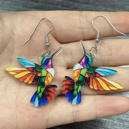 Colorful Bird Earrings