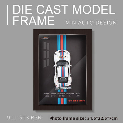 Three-dimensional photo frame hanging picture alloy car model