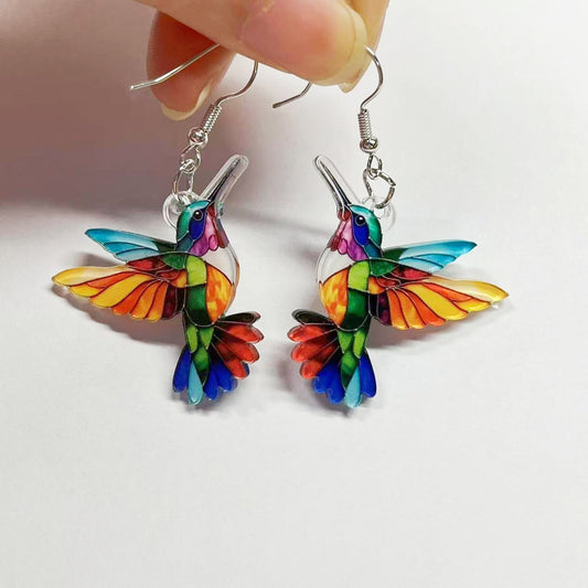 Colorful Bird Earrings