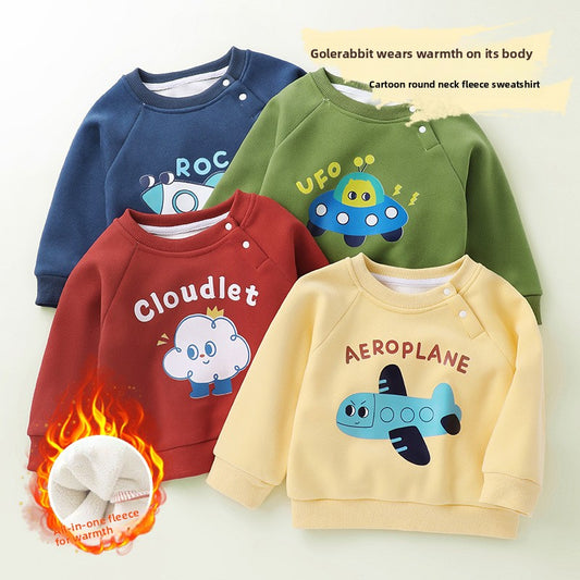Children's Fleece-Lined Casual Sweatshirt