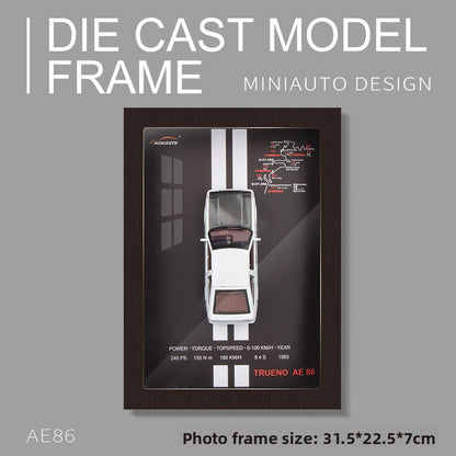 Three-dimensional photo frame hanging picture alloy car model