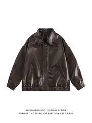 Solid Color Motorcycle Jacket