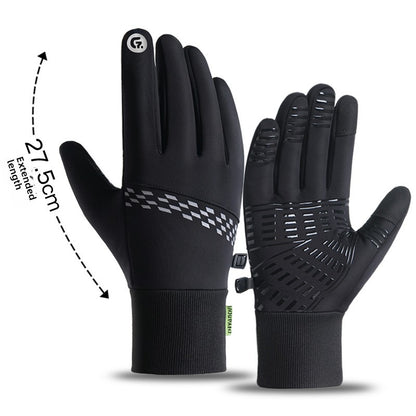 Winter Cycling Gloves for Men with Touch Screen and Windproof Design