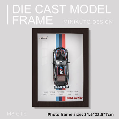 Three-dimensional photo frame hanging picture alloy car model